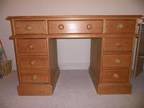 SOLID PINE 9-DRAWER DESK This is a solid pine 9-drawer....
