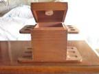 PIPE TOBACCO box and pipe rack A 60/70s Pipe tobacco....
